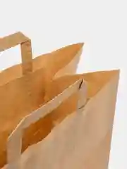 Крафт-пакет / крафт-пакет бумажный с плоскими ручками / пакет бумажный / пакет