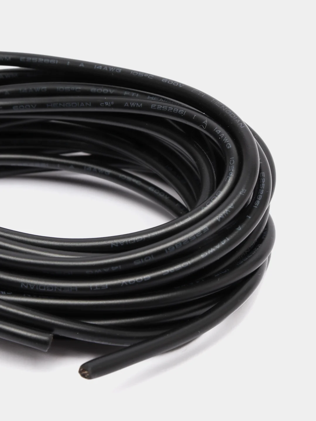 Черный гибкий многожильный монтажный провод 14 AWG (1х2 кв.мм)