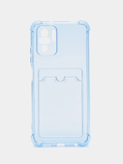 Чехол Xiaomi Redmi 10C / Poco C40, A1, Note 10S, 9C прозрачный, с карманом для карты
