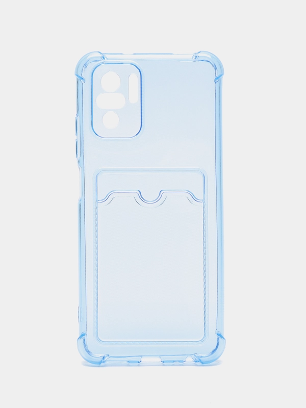 Чехол Xiaomi Redmi 10C / Poco C40, A1, Note 10S, 9C прозрачный, с карманом для карты