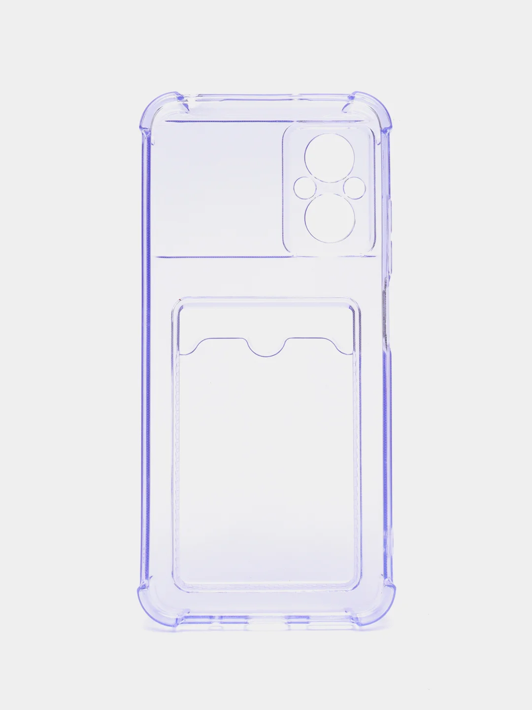 Лавандовый чехол Xiaomi Redmi 10C / Poco C40, A1, Note 10S, 9C прозрачный, с карманом для карты
