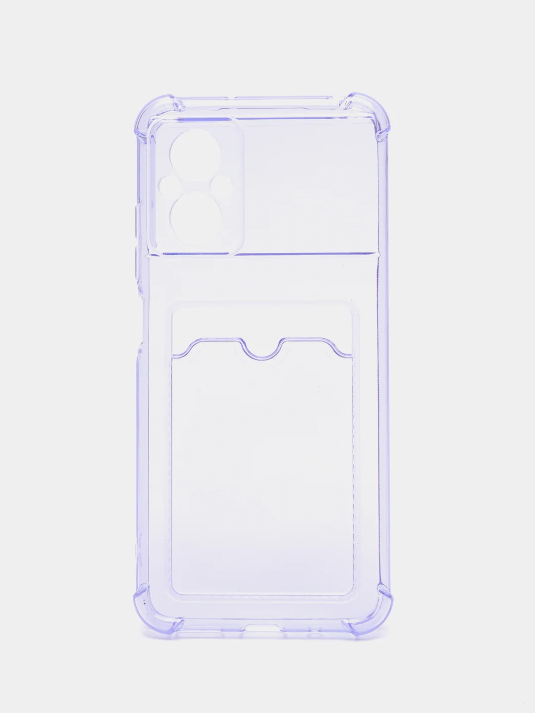 Лавандовый чехол Xiaomi Redmi 10C / Poco C40, A1, Note 10S, 9C прозрачный, с карманом для карты