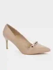 Бежевый туфли на каблуке женские BETSY