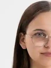 Серебряный очки прозрачные, имиджевые