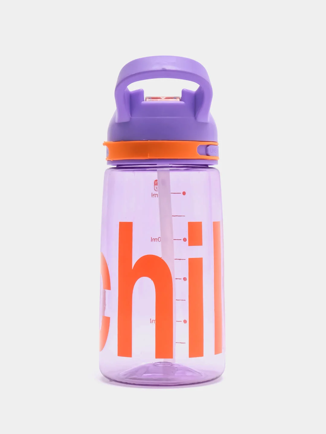 Фиолетовый бутылка для воды Chill, с трубочкой, 450 мл