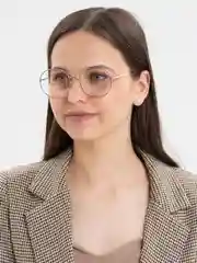 Золотой очки прозрачные, имиджевые