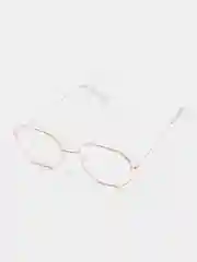 Золотой очки прозрачные, имиджевые