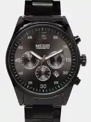 Черный мужские наручные часы Megir MS2010G, с хронографом, в подарочной упаковке
