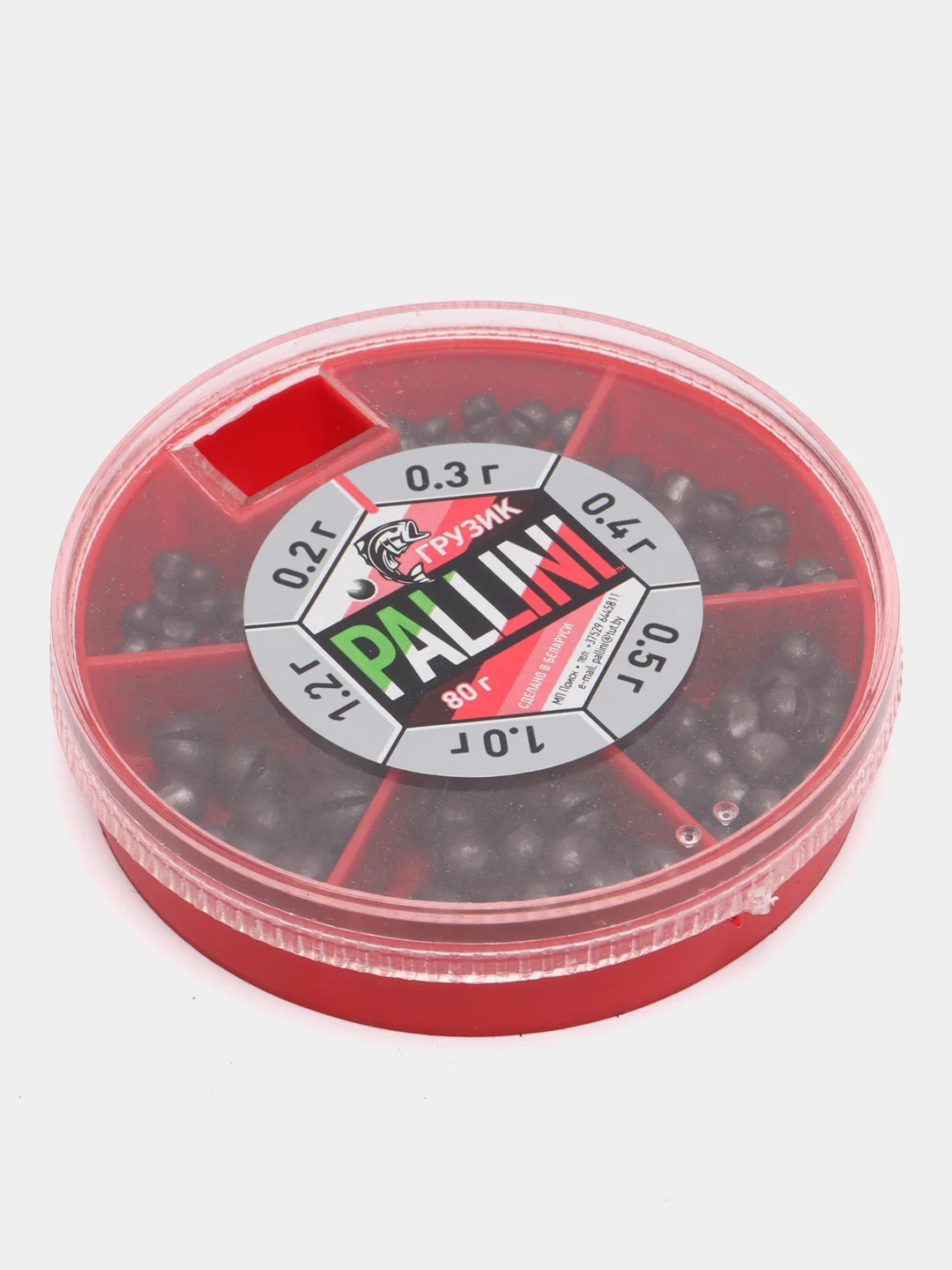 Алый набор рыболовных грузил / груз PALLINI (70-80-100гр)
