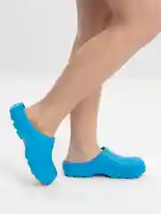 Голубой сабо женские, галоши