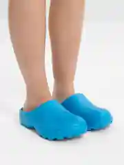 Голубой сабо женские, галоши
