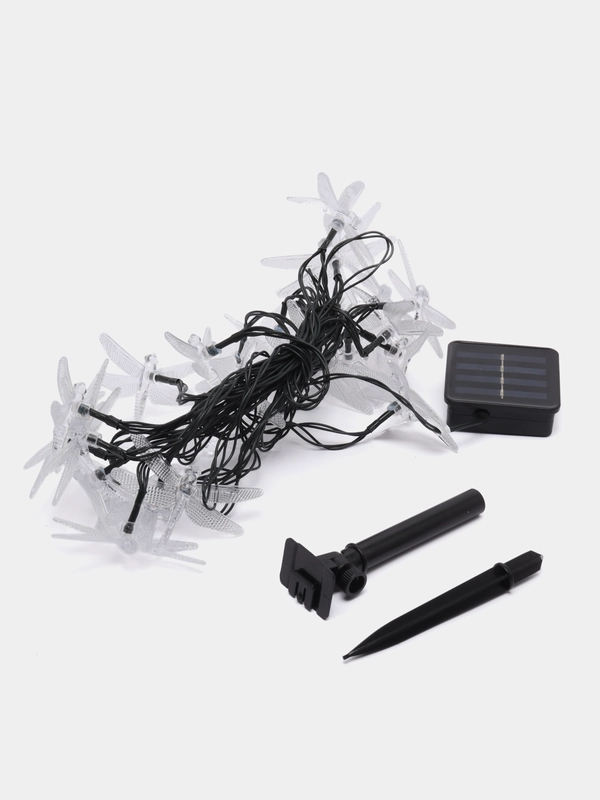 INBLOOM гирлянда на солнечной батарее, 25 LED, 7 м, 2 режима, стрекоза, ПВХ, 2V80 mA, 1.2V, 600 mAh