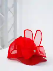 Бейсболка для девочки, с ушками и бантом