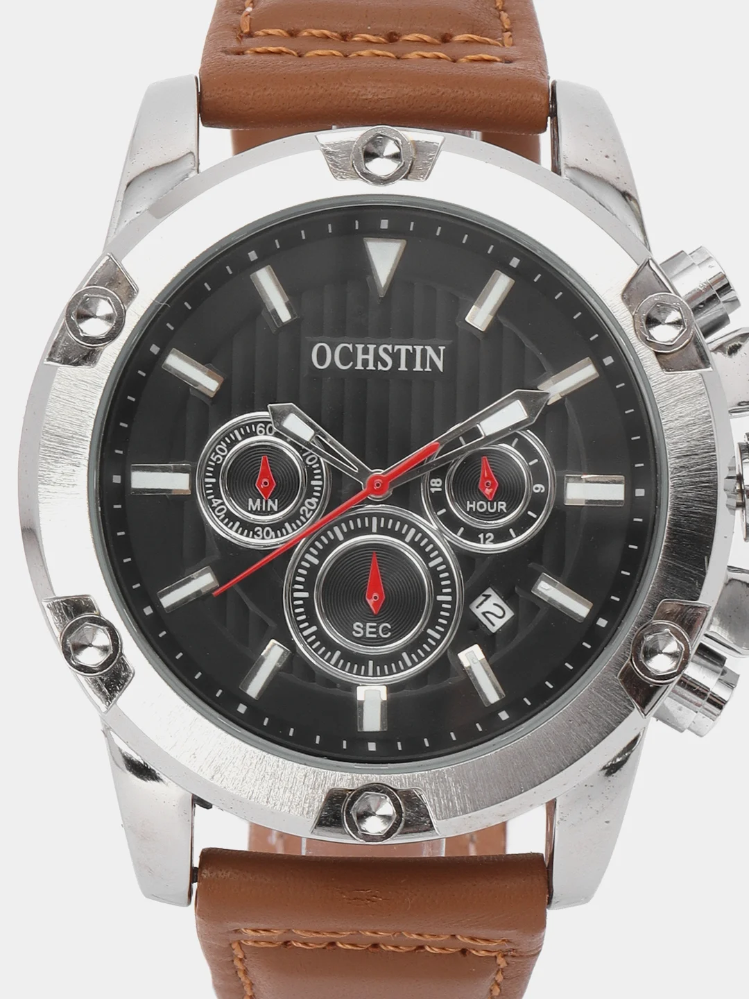 Коричневый мужские наручные часы Ochstin 6075A с хронографом в подарочной упаковке