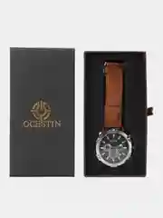 Коричневый мужские наручные часы Ochstin 6075A с хронографом в подарочной упаковке