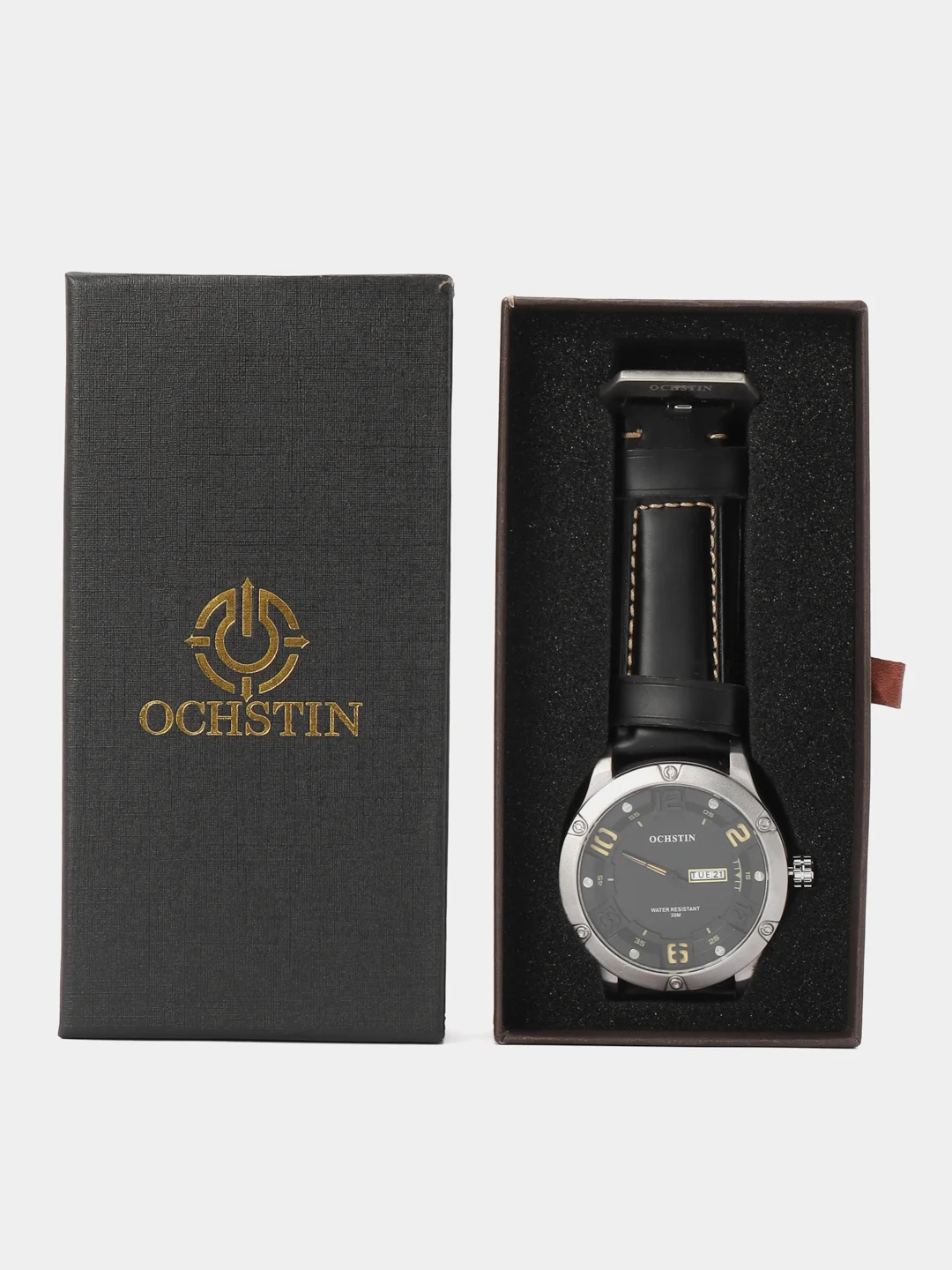 Серебряный мужские наручные часы Ochstin 6052A в подарочной упаковке