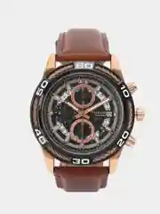 Коричневый мужские наручные часы Ochstin 6114A с хронографом в подарочной упаковке