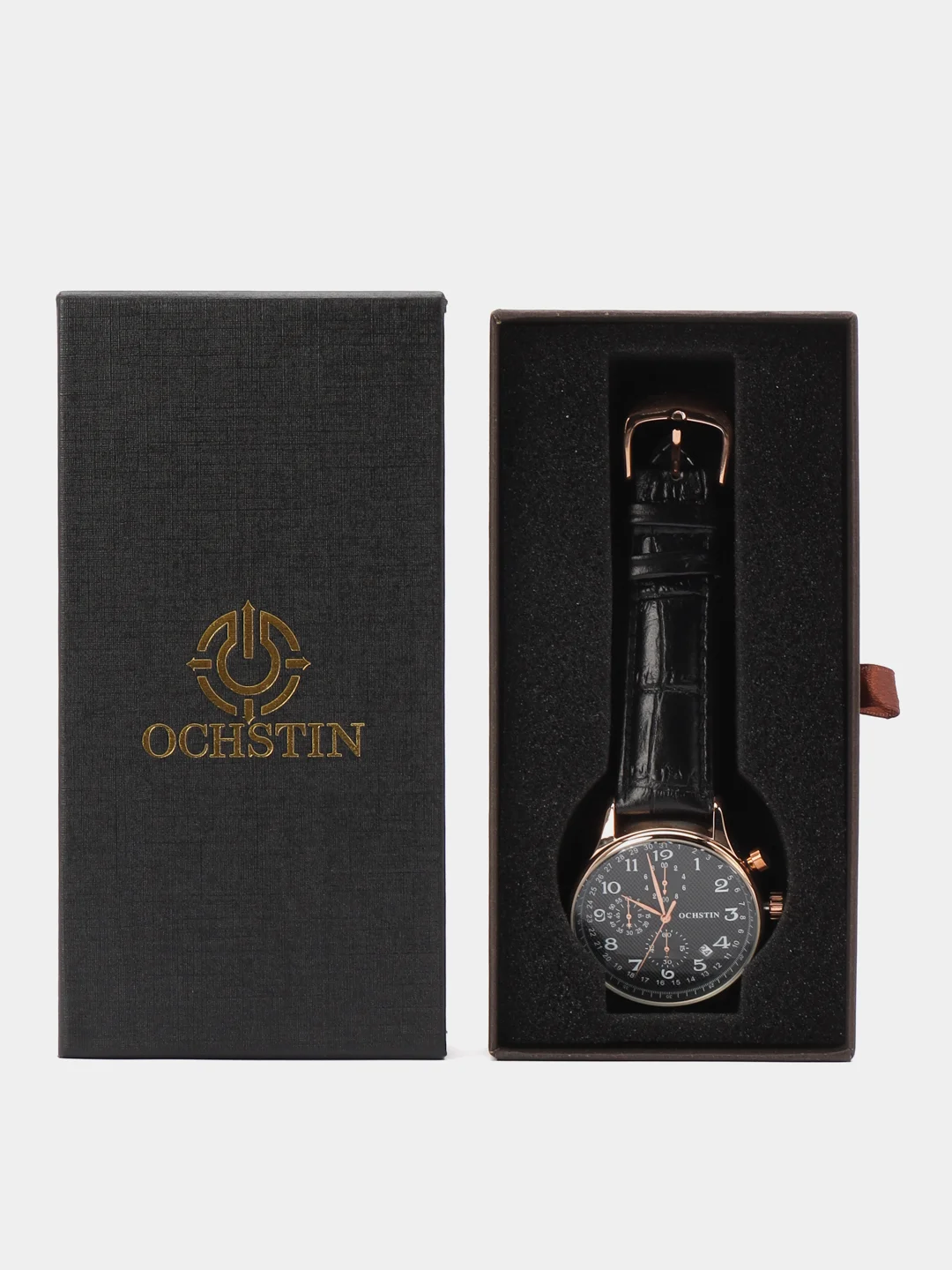 Бронзовый мужские наручные часы Ochstin 6050C с хронографом в подарочной упаковке