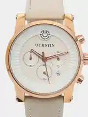 Бежевый мужские наручные часы Ochstin 6052C с хронографом в подарочной упаковке