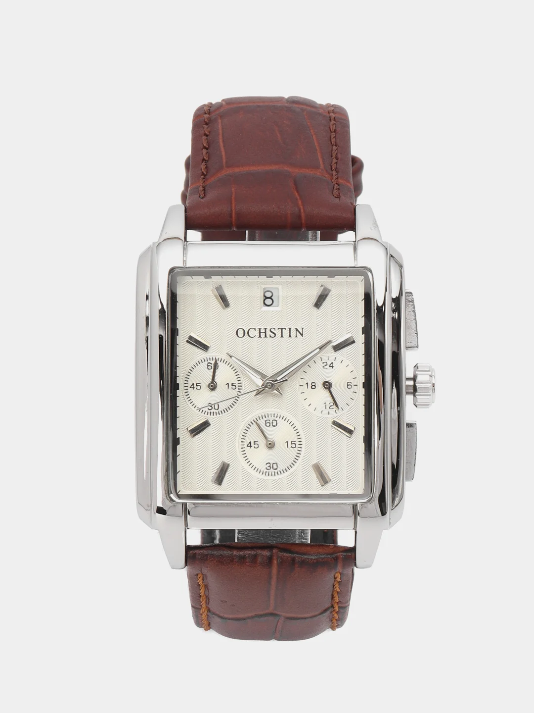 Серебряный мужские наручные часы Ochstin 6063 с хронографом в подарочной упаковке