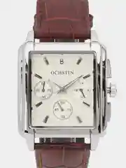 Серебряный мужские наручные часы Ochstin 6063 с хронографом в подарочной упаковке