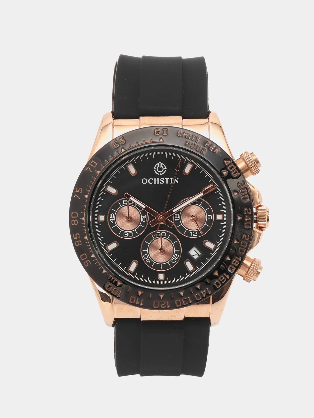 Черный мужские наручные часы Ochstin 6103A с хронографом в подарочной упаковке
