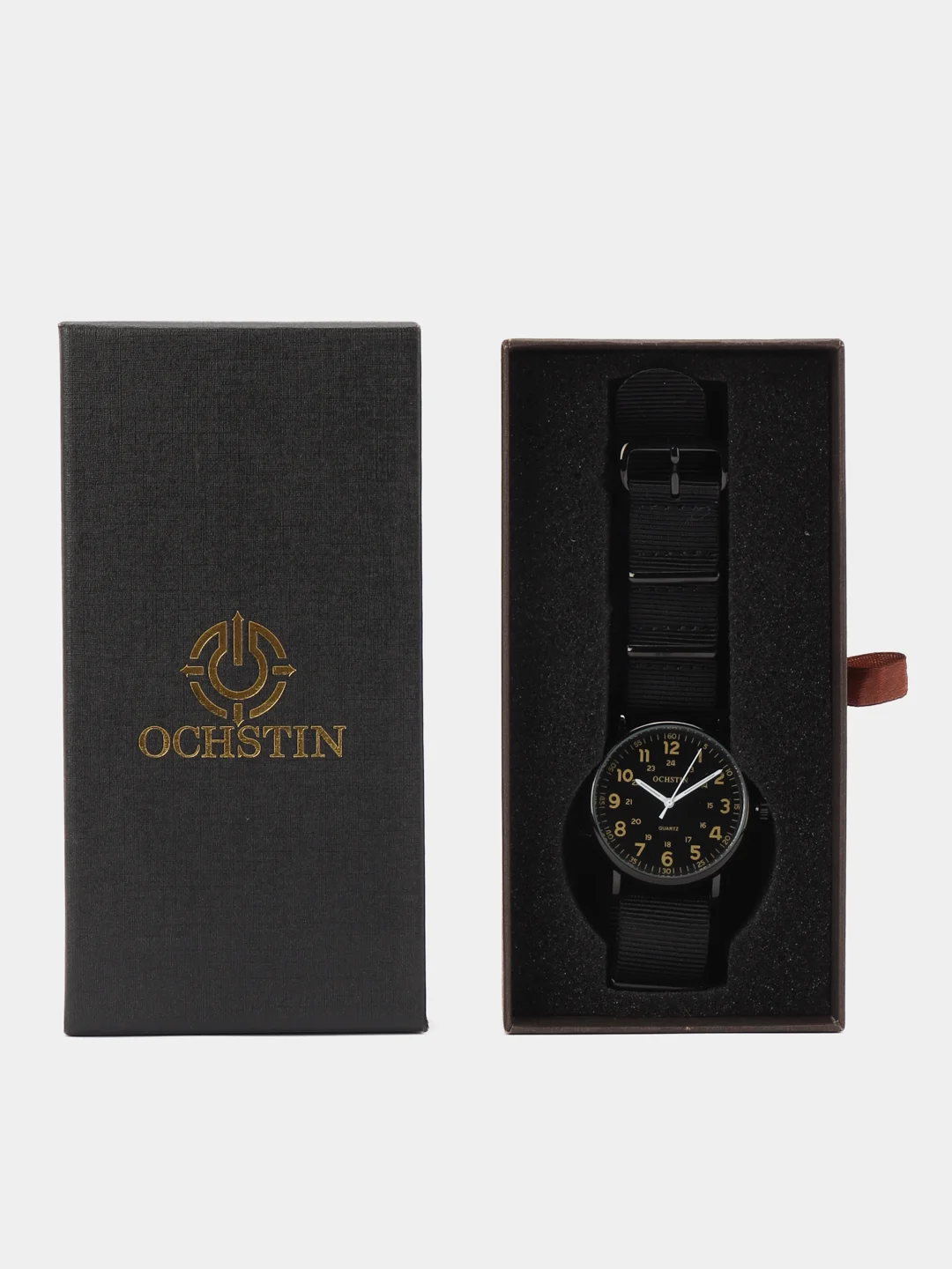 Черный мужские наручные часы Ochstin 6081B в подарочной упаковке