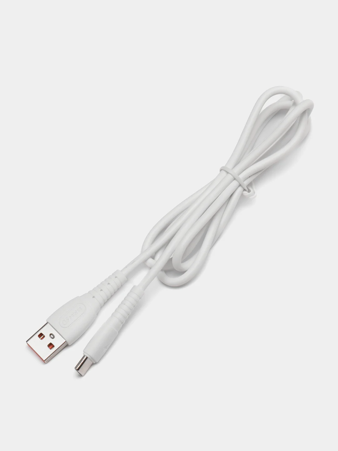 Белый кабель USB на Type-C "GFPower 07T", 1 метр, 2.4A, силикон, Android