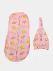 Розовый пеленка-кокон для новорожденных, на замке