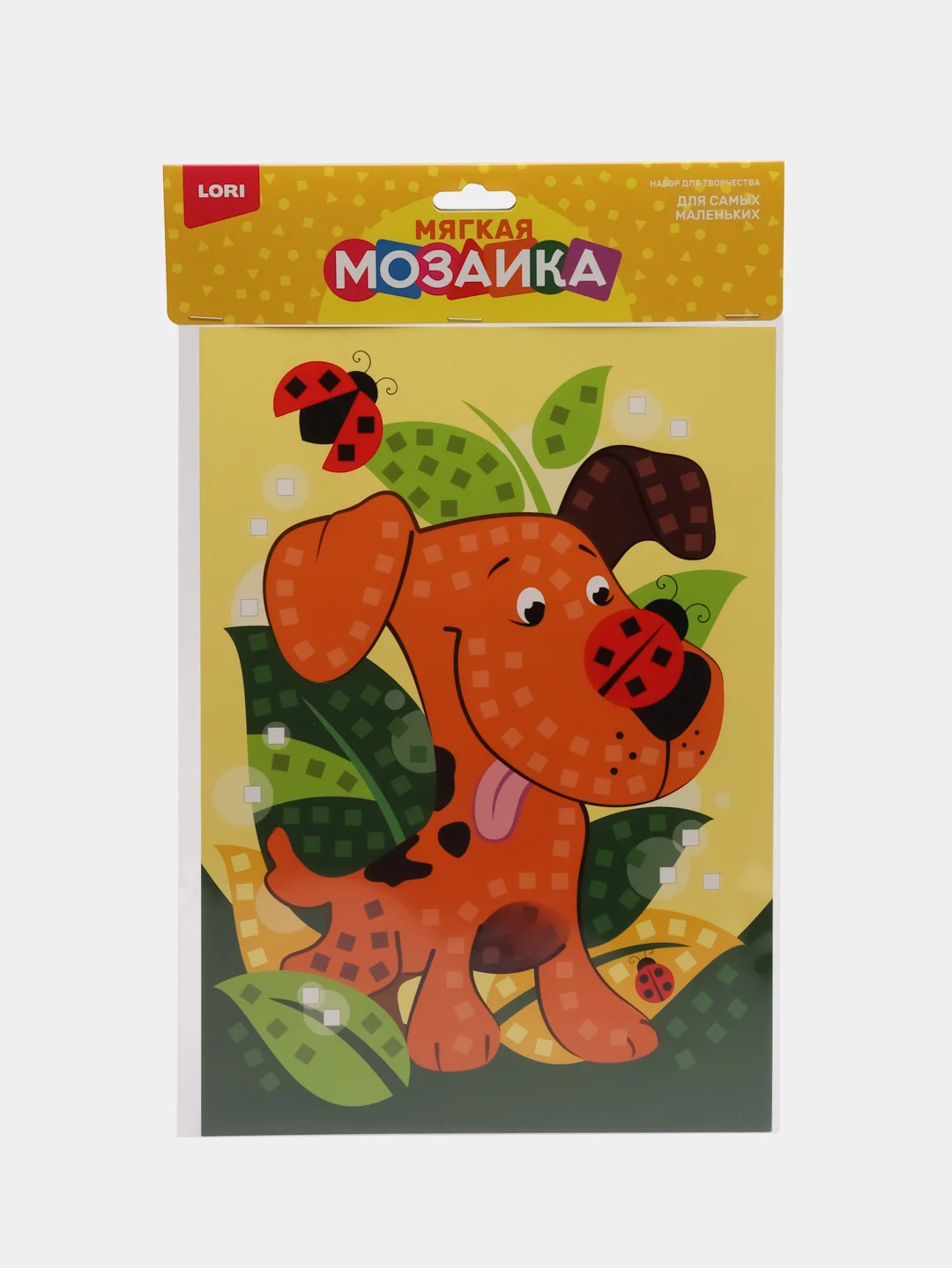 Набор для детского творчества, мягкая мозаика, большой набор "Собачка" Lori