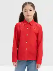 Красный рубашка для девочки