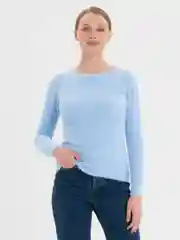 Голубой женский свитер