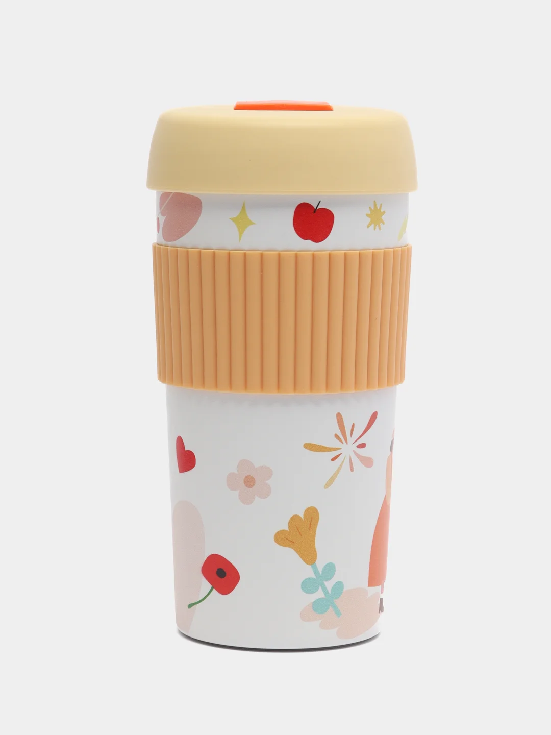 Оранжевый термокружка Xiaomi Kiss Kiss Fish Rainbow Cartoon, 490 ml