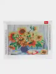 Алмазная мозаика картина вышивка из страз 30*40 см, Остров сокровищ "Подсолнухи", 662405
