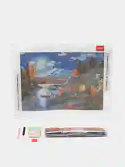 Алмазная мозаика картина вышивка из страз 30*40 см, "Вечер в горах", 662409