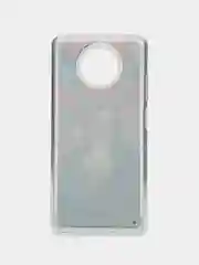 Темно-синий чехол силиконовый жидкий с блестками для Xiaomi Redmi  Mi 10T Lite Note 9T