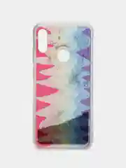 Разноцветный чехол силиконовый жидкий с блестками Huawei Honor 10X Lite 8C 8A Y6 2019