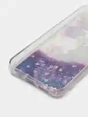 Фиолетовый чехол силиконовый жидкий с блестками Huawei Honor 10X Lite 8C 8A Y6 2019