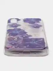 Фиолетовый чехол силиконовый жидкий с блестками Huawei Honor 10X Lite 8C 8A Y6 2019