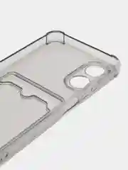 Хром чехол для OPPO A17 / A17K, Оппо А17 / 17К, с карманом для карт, прозрачный