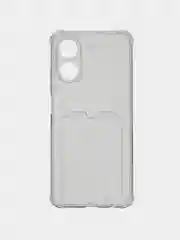 Прозрачный чехол для OPPO A17 / A17K, Оппо А17 / 17К, с карманом для карт, прозрачный