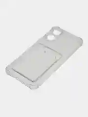 Прозрачный чехол для OPPO A17 / A17K, Оппо А17 / 17К, с карманом для карт, прозрачный