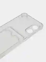 Прозрачный чехол для OPPO A17 / A17K, Оппо А17 / 17К, с карманом для карт, прозрачный