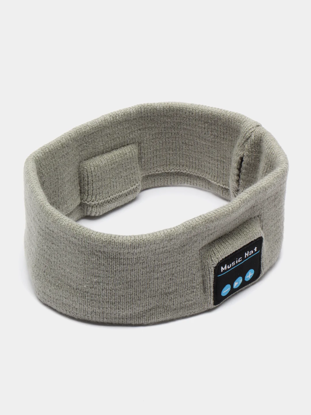 Серый спортивная повязка с Bluetooth (блютуз) наушниками на голову, фитнес повязка, маска для сна