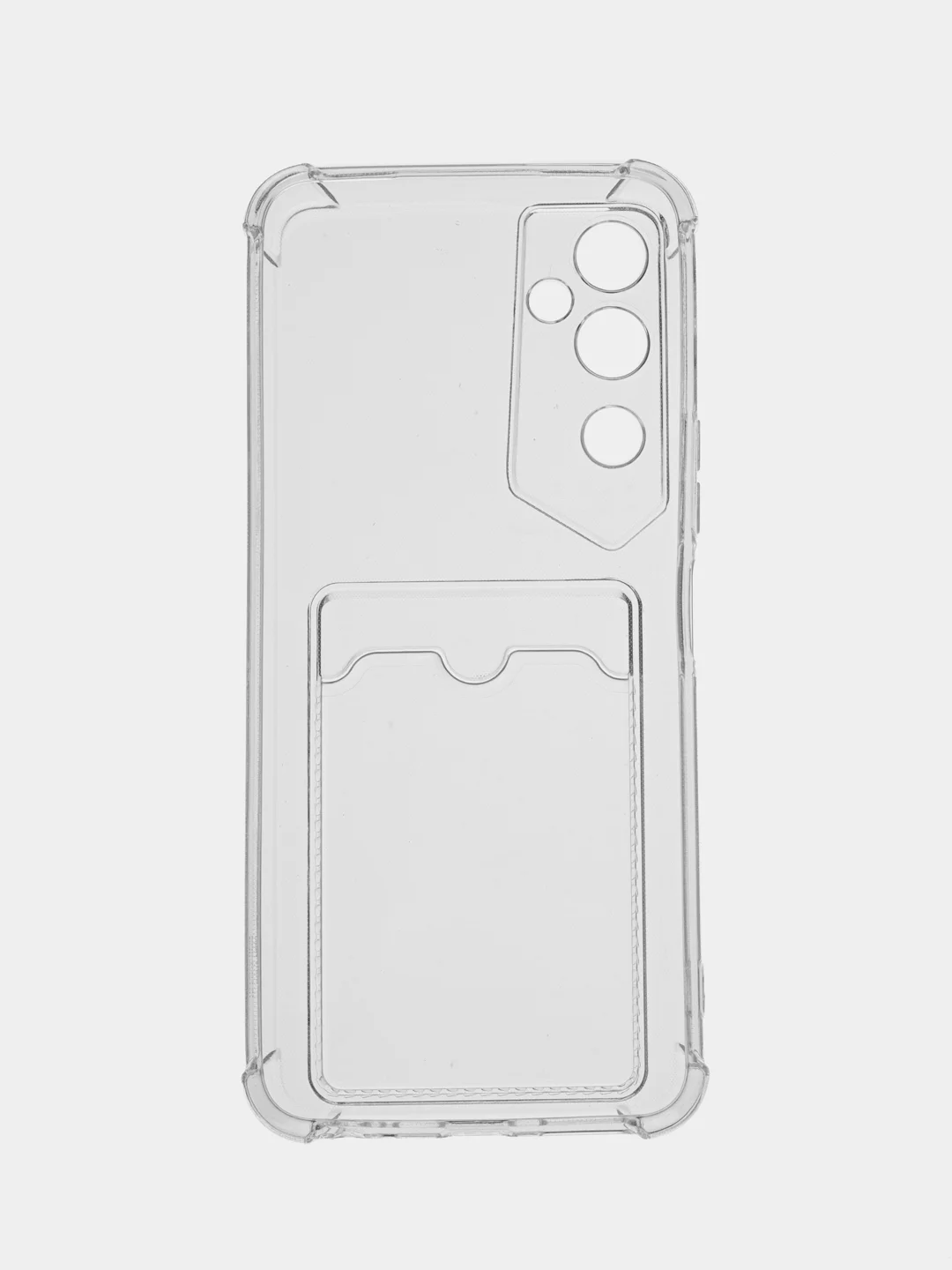 Прозрачный силиконовый чехол для Tecno POVA Neo 2 (Техно Пова Нео 2), прозрачный с карманом для карт