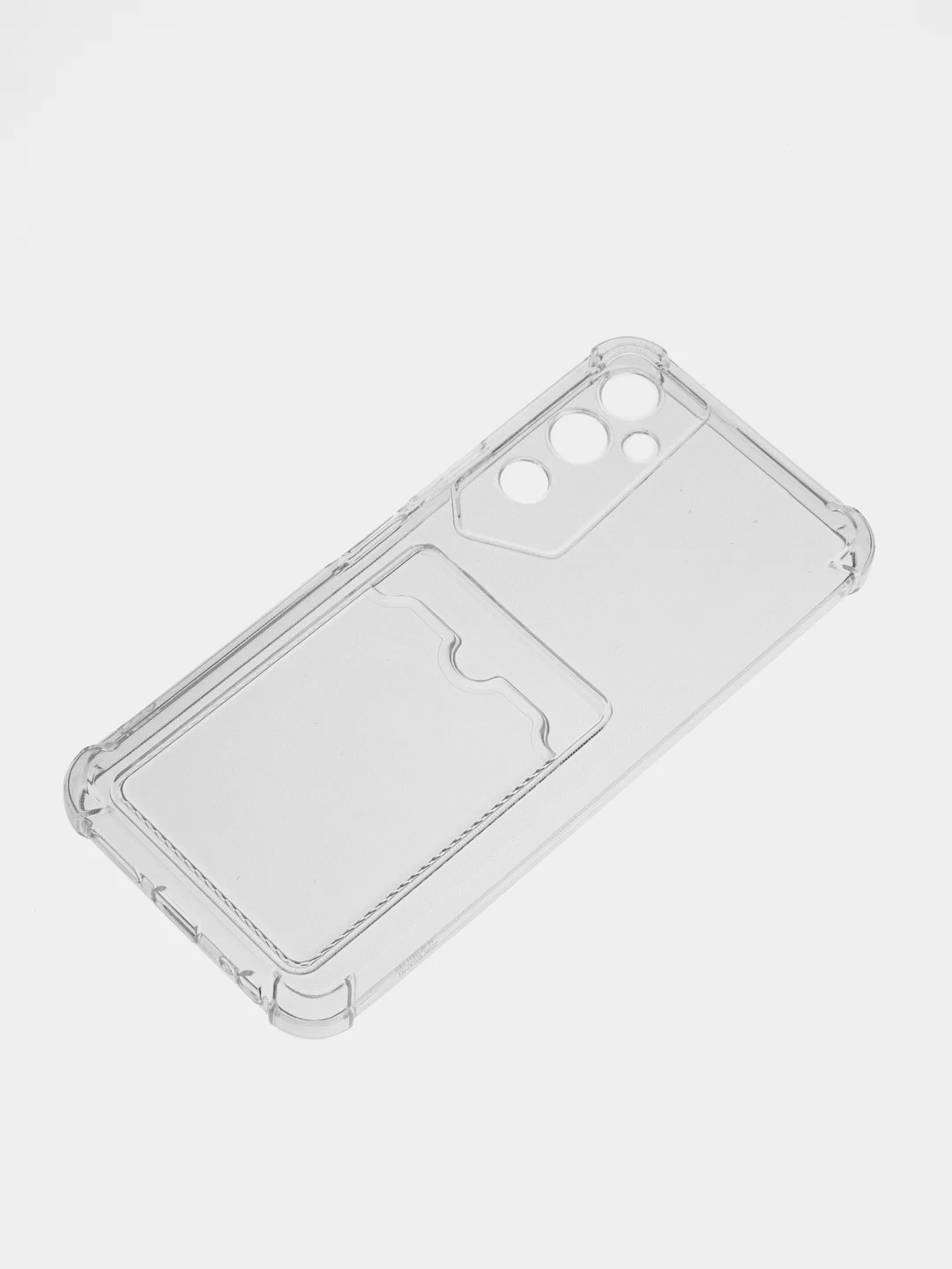 Прозрачный силиконовый чехол для Tecno POVA Neo 2 (Техно Пова Нео 2), прозрачный с карманом для карт