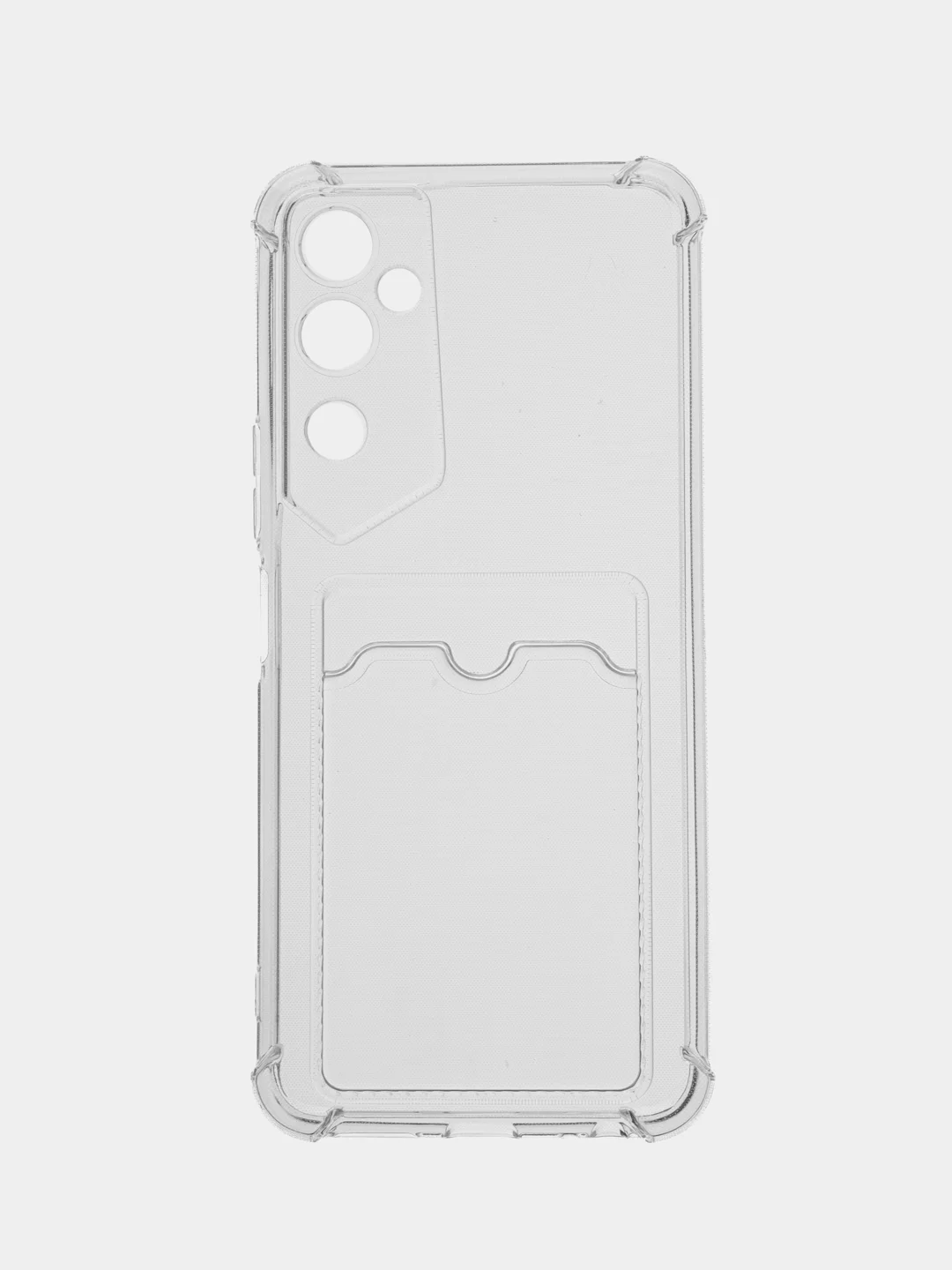 Прозрачный силиконовый чехол для Tecno POVA Neo 2 (Техно Пова Нео 2), прозрачный с карманом для карт
