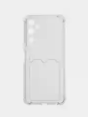 Прозрачный силиконовый чехол для Tecno POVA Neo 2 (Техно Пова Нео 2), прозрачный с карманом для карт