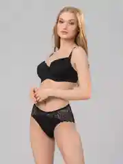 Черный трусы кружевные слипы VIVALIA