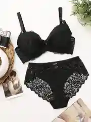 Черный трусы кружевные слипы VIVALIA
